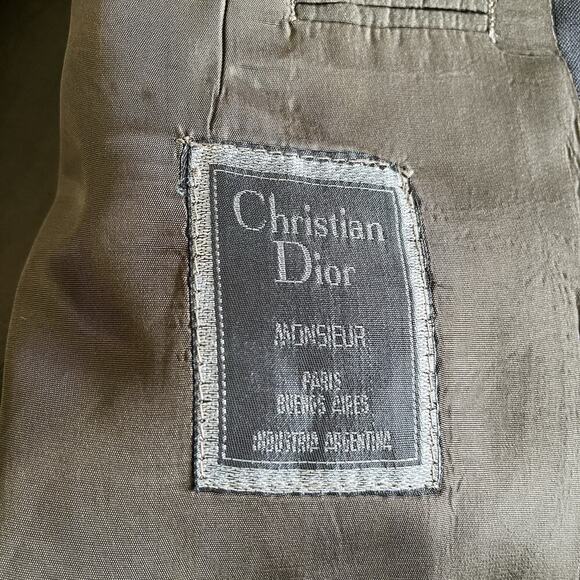 Vintage Dior Monsouir dark navy blue Blazer Suit Jacket size 53 wool - Picture 8 of 10